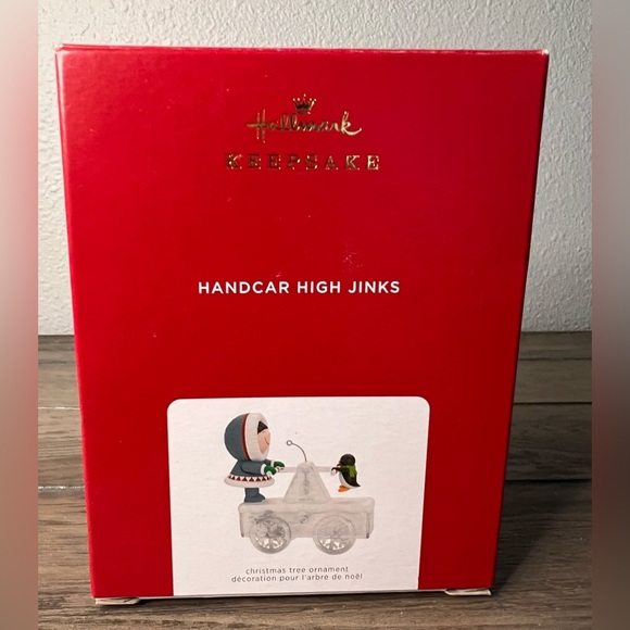 Hallmark Keepsake Ornament NEW 2021 Handcar High Jinks” Frosty & his penguin pal - Picture 1 of 10
